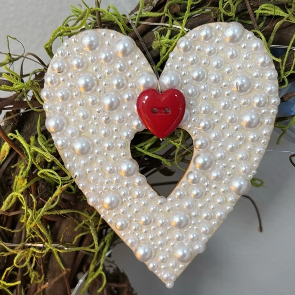 Handmade Rustic Love Wreath with Heart accent